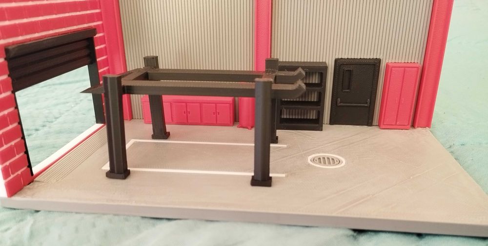 Гараж / диорама за колички 1:64