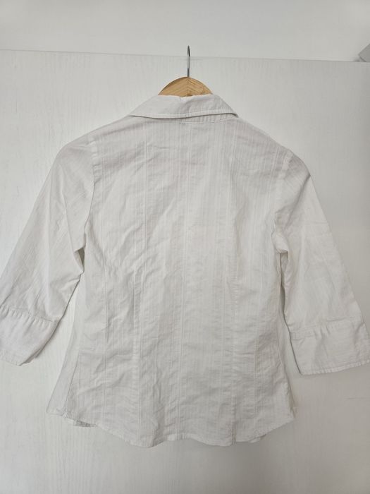 Бяла риза H&M с 3/4 ръкави
