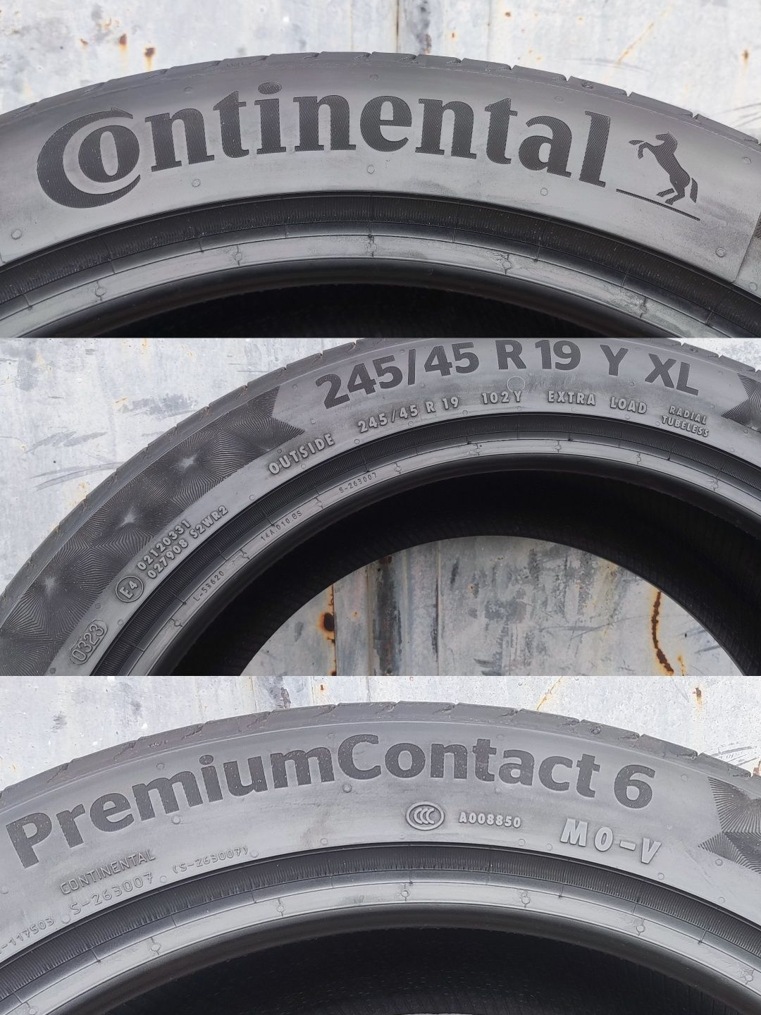 1бр. лятна гума 245/45/19 Continental Conti Premium Contact 6, dot23