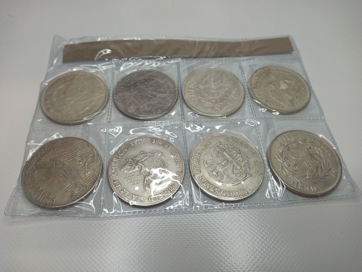 Монети 45мм - Американски долар - 8 броя лот