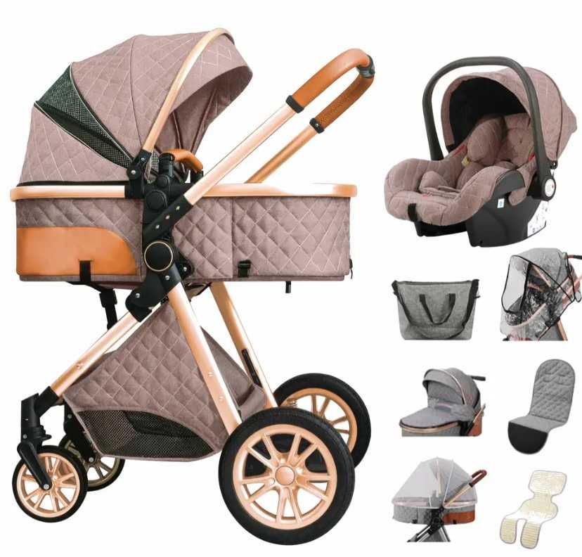 NOU Carucior bebe 3 in 1 bebelus landou copii pliabil smart + CADOU