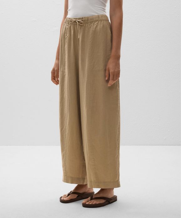 Брюки-бананы из 100% льна, Oysho