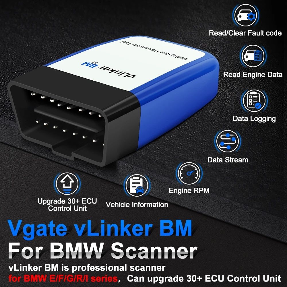 Vgate vLinker BM ELM327 For BMW Scanner wifi Bluetooth 4.0 OBD2