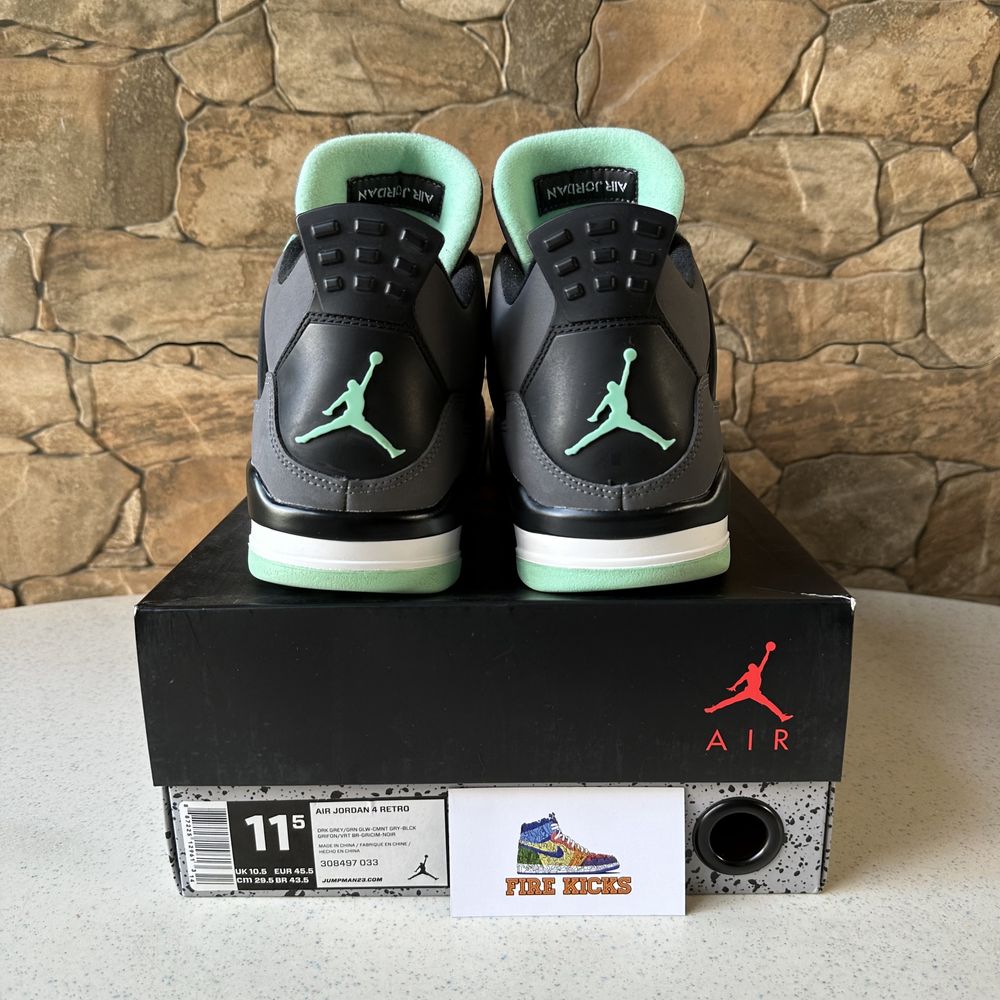 Air Jordan 4 Green Glow 45.5