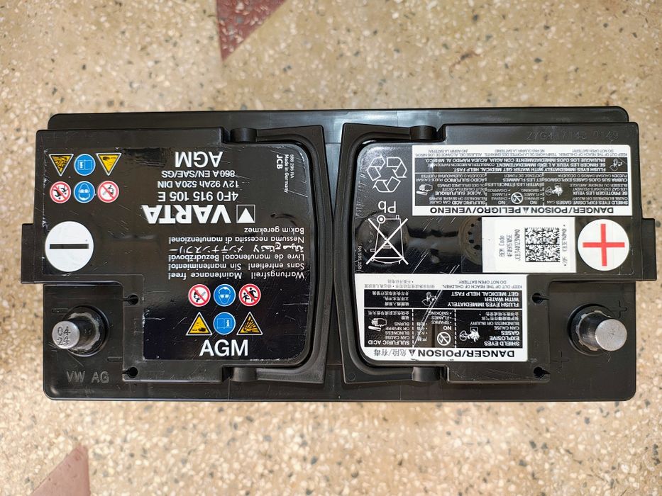 Baterie Varta originala volkswagen 92Ah AGM start stop Germania.