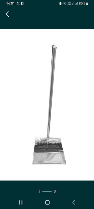 Faras metalic cromat cu coada inalta, 77 cm