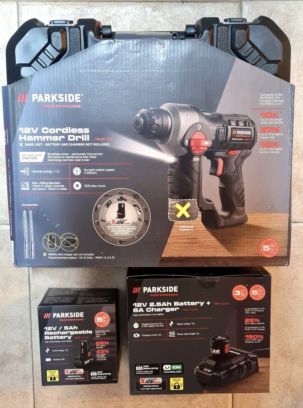 Parkside Мултитул 20v, Зеге 20v,  батерии 20v 4,0 Ah Перфоратор 12v