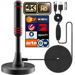DVB-T2 HDTV вътрешна антена/усилвател/голям обхват/магнитна основа