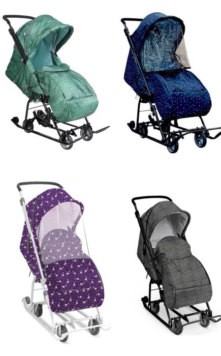 Санки коляска на колесах