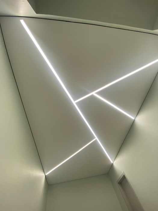 Натяжные потолки + багет за 1500т/м²