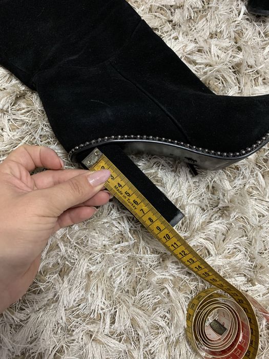 Cizme lungi, piele intoarsa