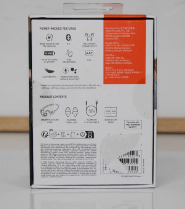 Слушалки Creative Outlier Free  IPX5 Waterproof