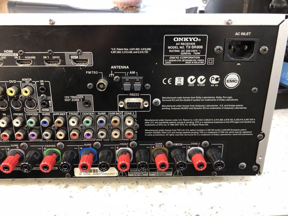 Onkyo TX-SR806 resiver