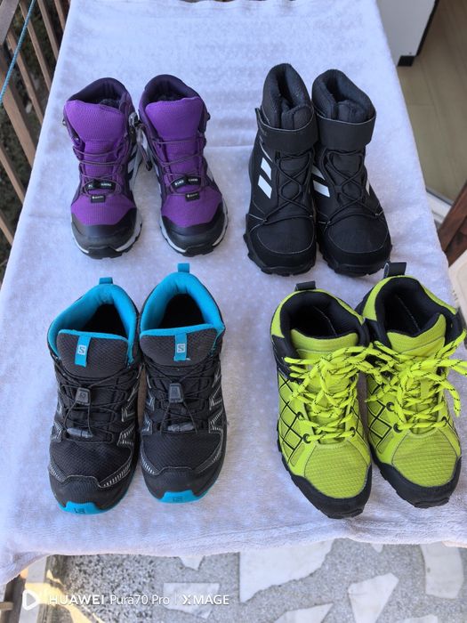 Непромокаеми обувки unisex.Номер 34 Salomon, adidas terex и kote