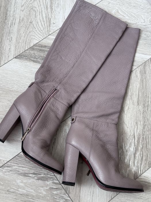 Сапоги натуральная кожа пудровые 37размер