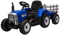 Tractoras electric cu remorca copii 2-6 ani Blow 60W, Roti Moi, Blue