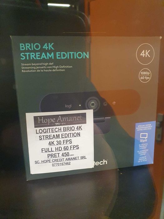 Hope Amanet P13 Logitech BRIO 4K STREAM EDITION