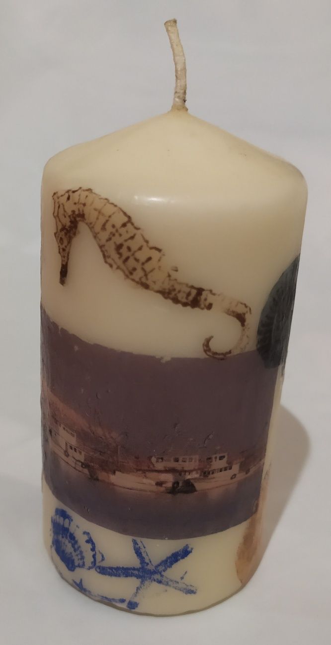 Ръчно декорирани свещи -Море