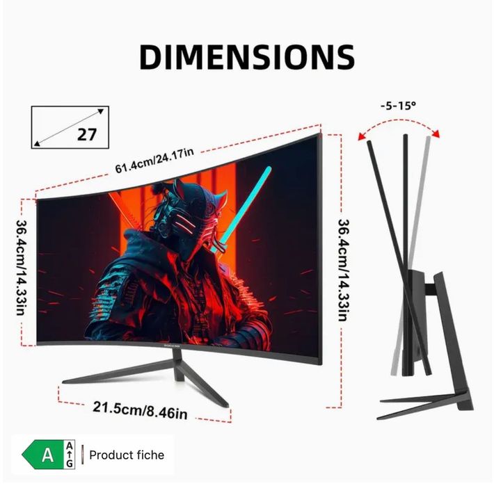 OFERTĂ! Monitor Gaming Curbat 27 inch, 2k, 165Hz | SIGILAT
