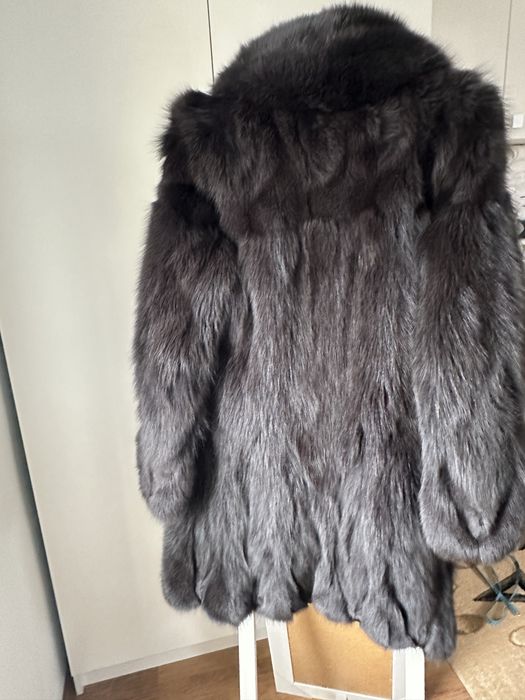 Haina blană naturala vulpe, calitate premium, marime 42/44