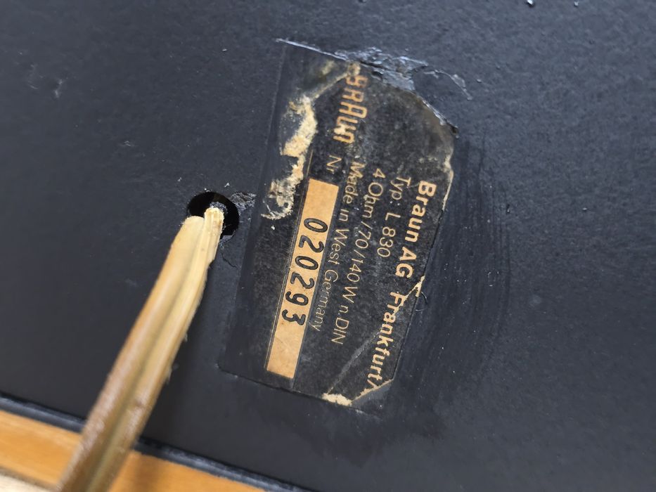 Boxe hifi BRAUN L-830, vintage , 3 cai, compresie, 4 ohm, 70-140w