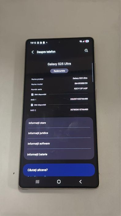 Telefon mobil Samsung Galaxy S25 Ultra, Dual SIM, 12GB RAM, -A-