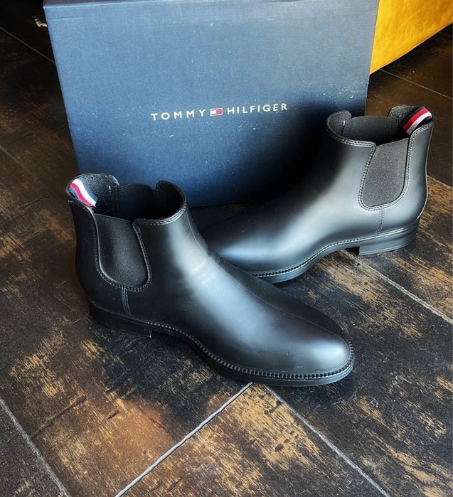 Botine Ghete Chelsea Impermeabile Tommy Hilfiger Negre / size 41
