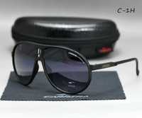 Мъжки Слънчеви Очила Carrera Sunglasees Black Черни Каррера Кръгли Нов