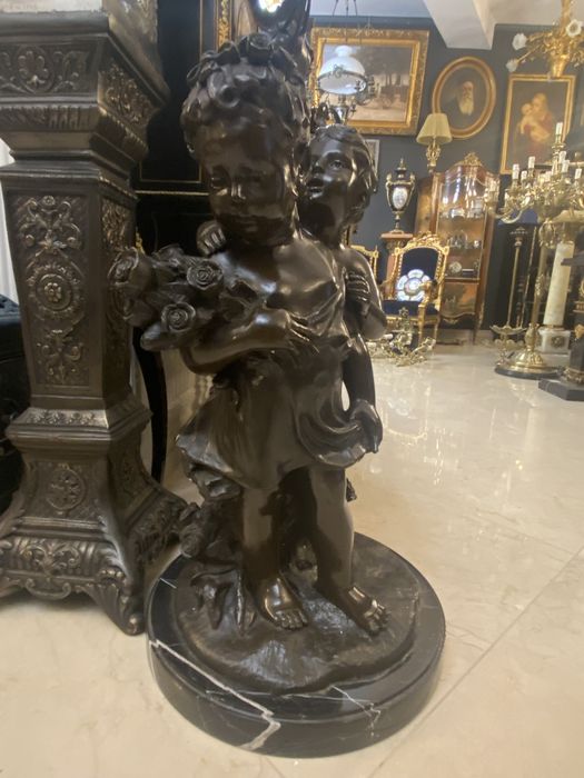 Statueta bronz masiv/ A.Moreau