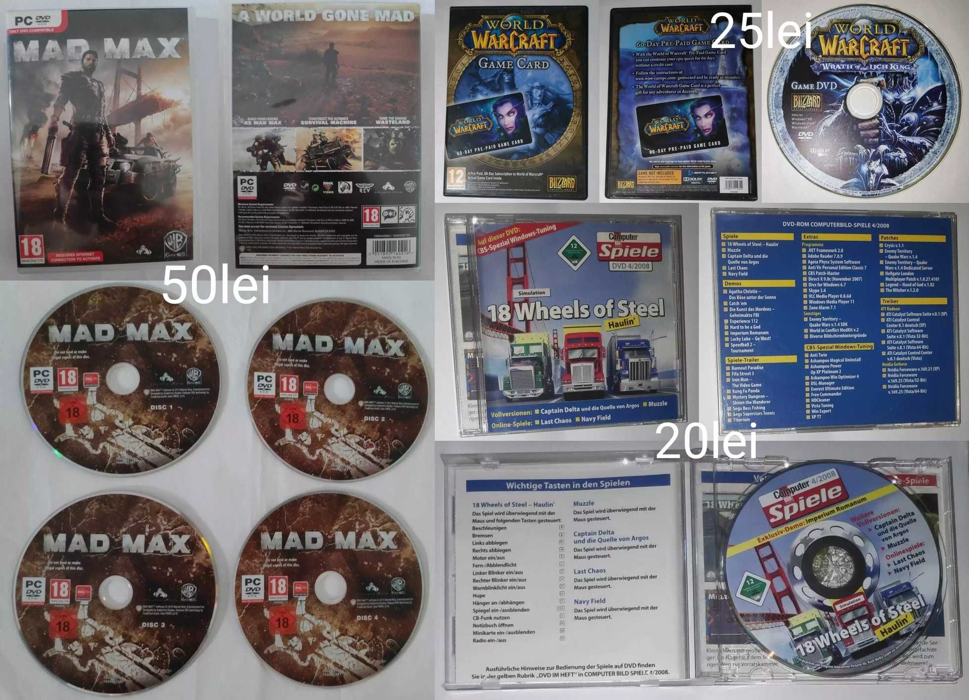 Colectie PC Games Ghost Master Lionheart Guild Wars Mad Max Tomb Rider