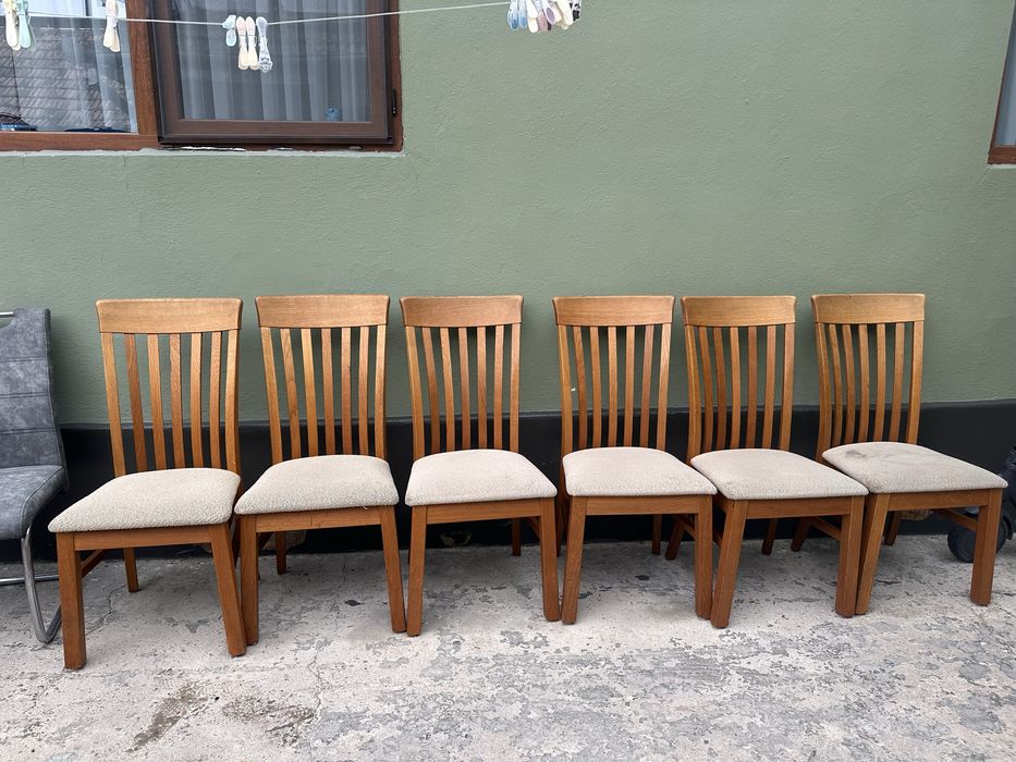 6 scaune din lemn masiv