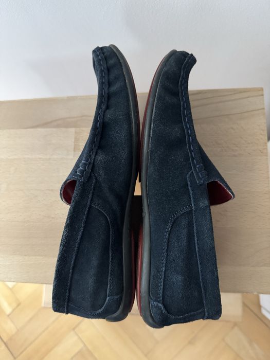 Mocasini bleumarin piele întoarsă