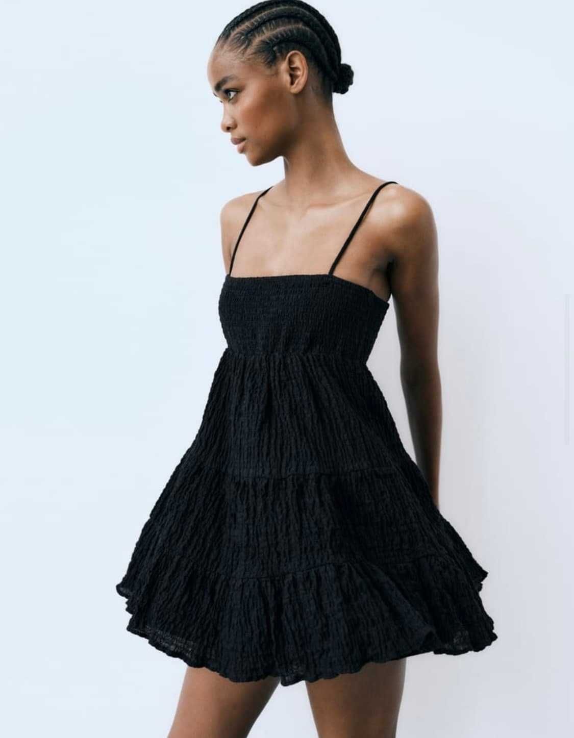 Нова памучна мини рокля Zara, XS