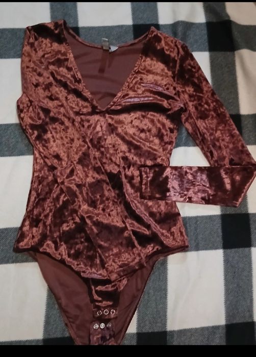 Body catifea roșuburgund H&M S