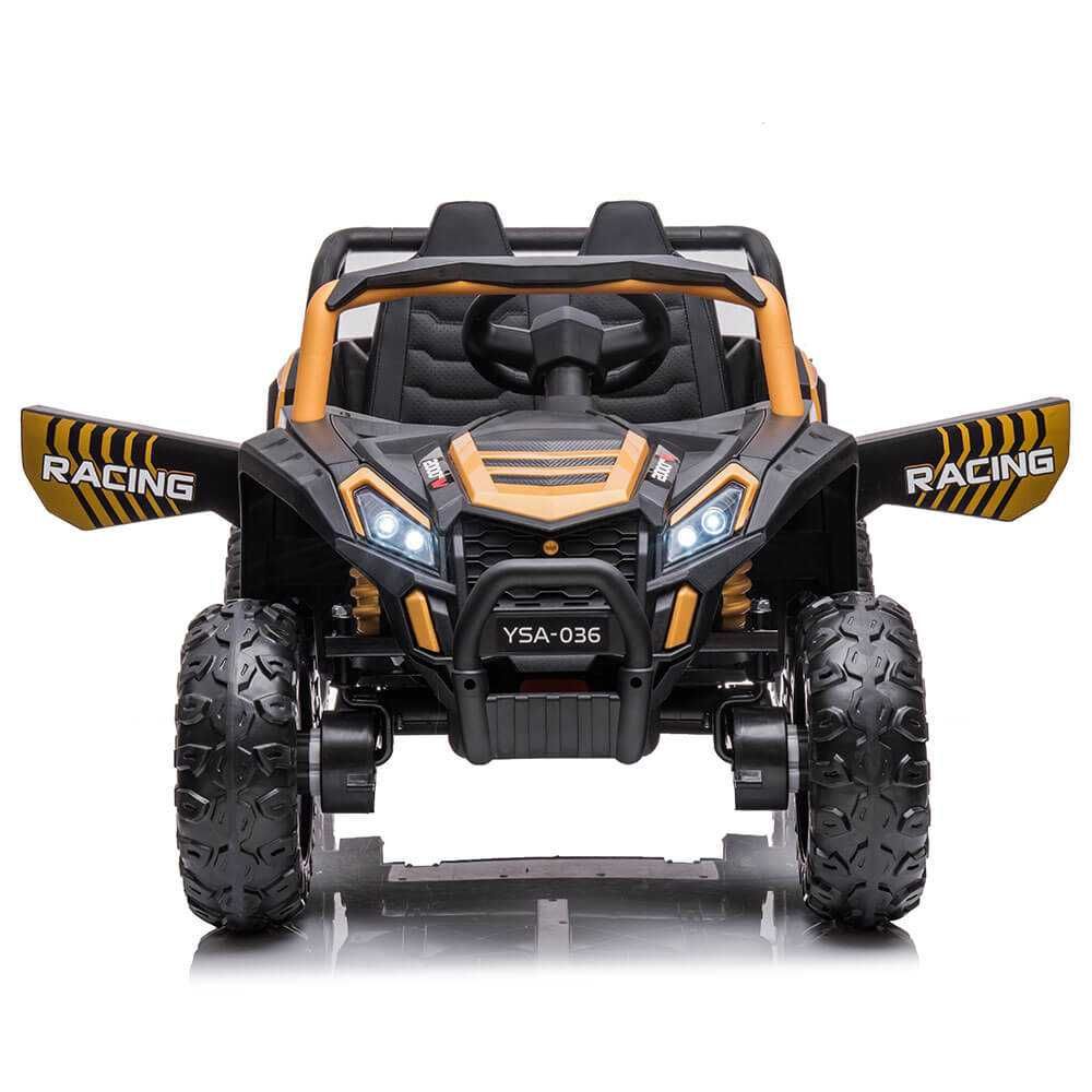 UTV electric copii 1-6 ani YSA Racing cu 2 locuri 4x4, Roti Moi Galben