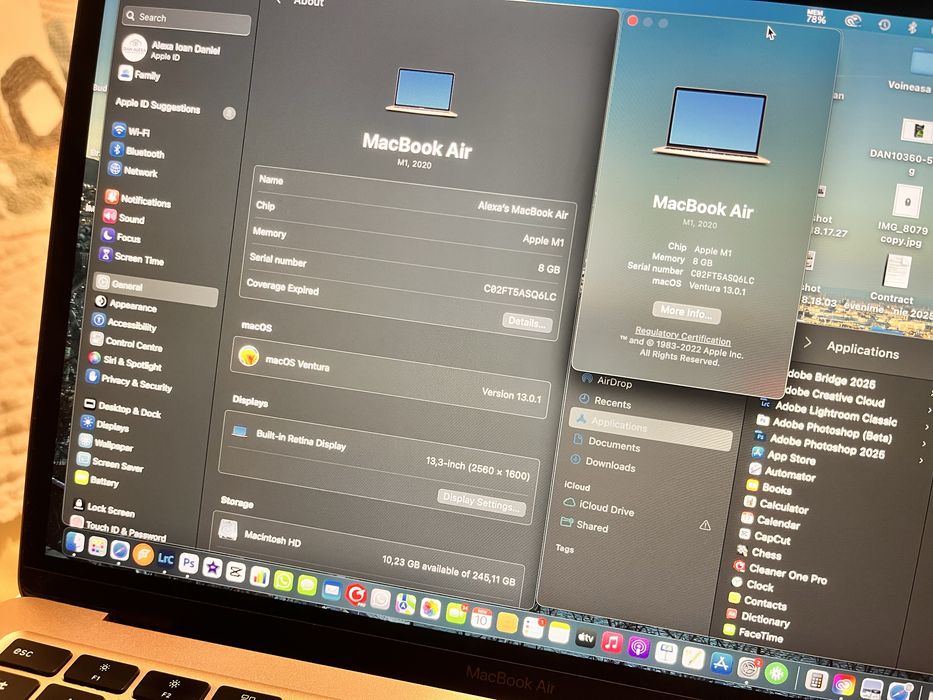 Macbook Air M1 256 gb