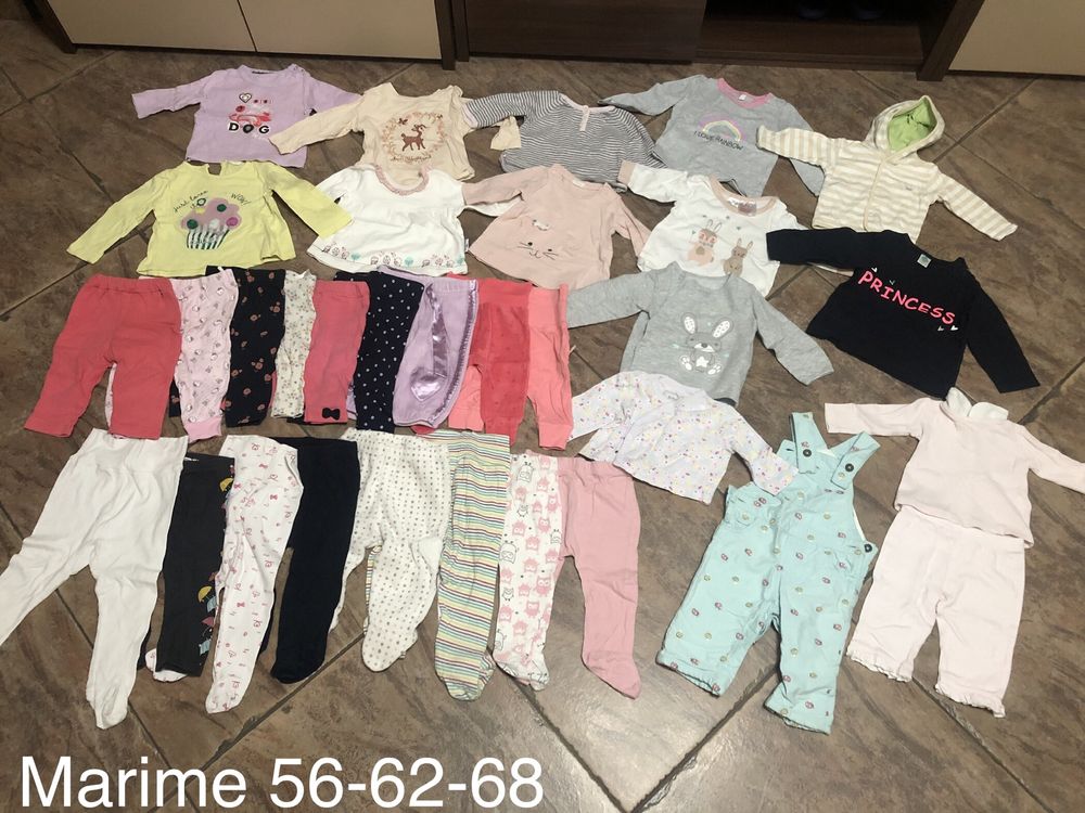 Lot haine  bebe fetita 56-62-68-74