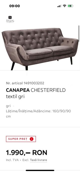 Canapele Chesterfield