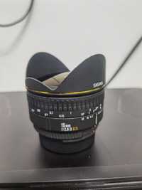 Sigma 15mm Fisheye 2.8 Nikon 
Stare impecabila