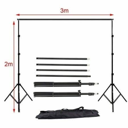 Kit Softbox Studio Foto Video Puternic + suport 3m cu fundaluri