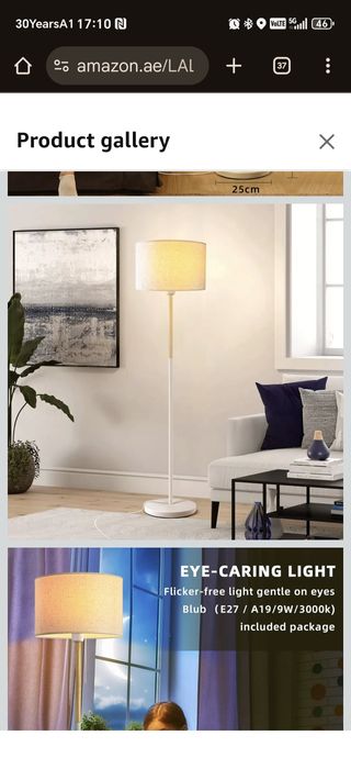 Бяла Подова лампа с ленен абажур за всекидневна, спалня