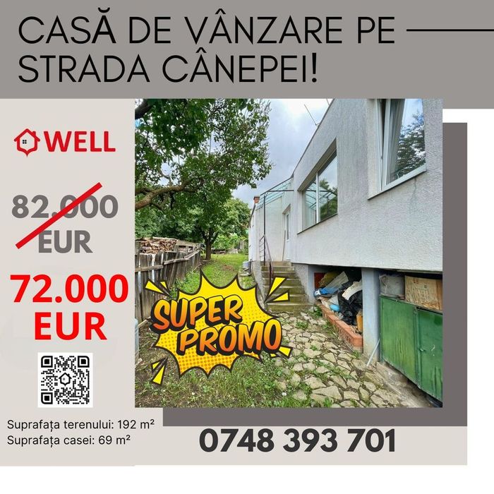 Casă de vânzare în Sfântu Gheorghe, pe strada Cânepei!