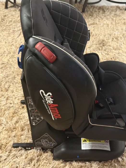Scaun auto Lorelli, Isofix, Negru din piele, stare impecabila