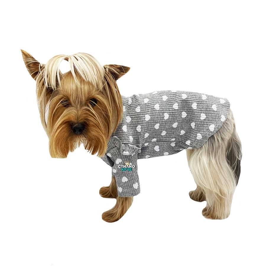 Рипсена блуза за куче Кучешки дрехи Кучешка дреха-блуза Дреха за куче