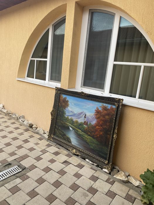 Vand tablou peisaj toamna cu rau