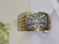 Уникален златен пръстен - 7.55гр. - 18к. 10бр. диаманти х 0.0066ct