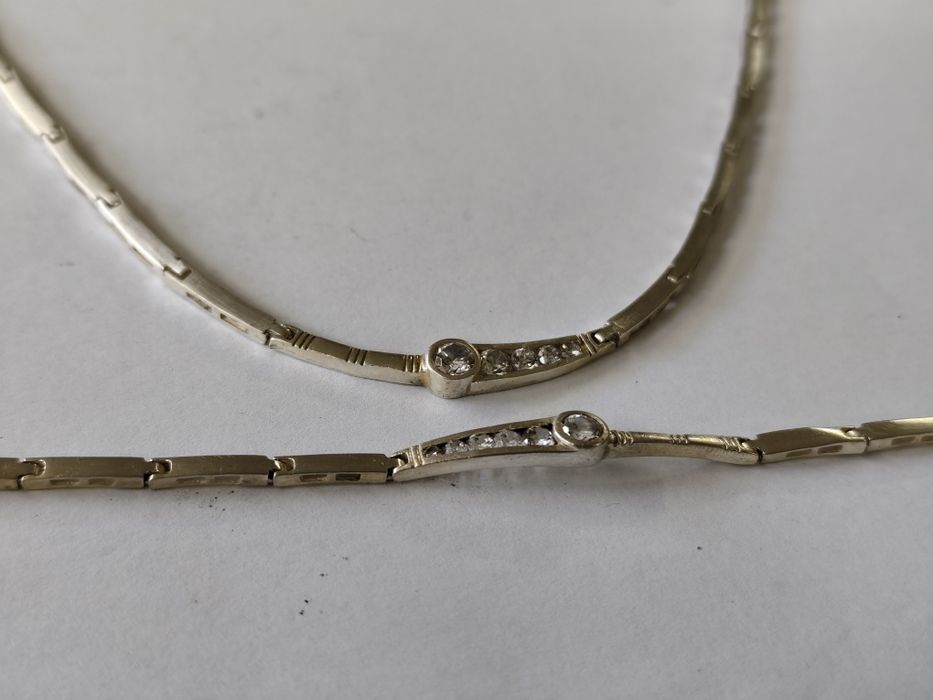 Сребърен комплект гривна с колие 925