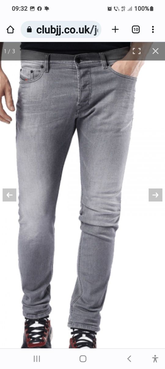 Blugi Diesel Tepphar 0853T Slim-Carrot Strech Grey wash-34/32