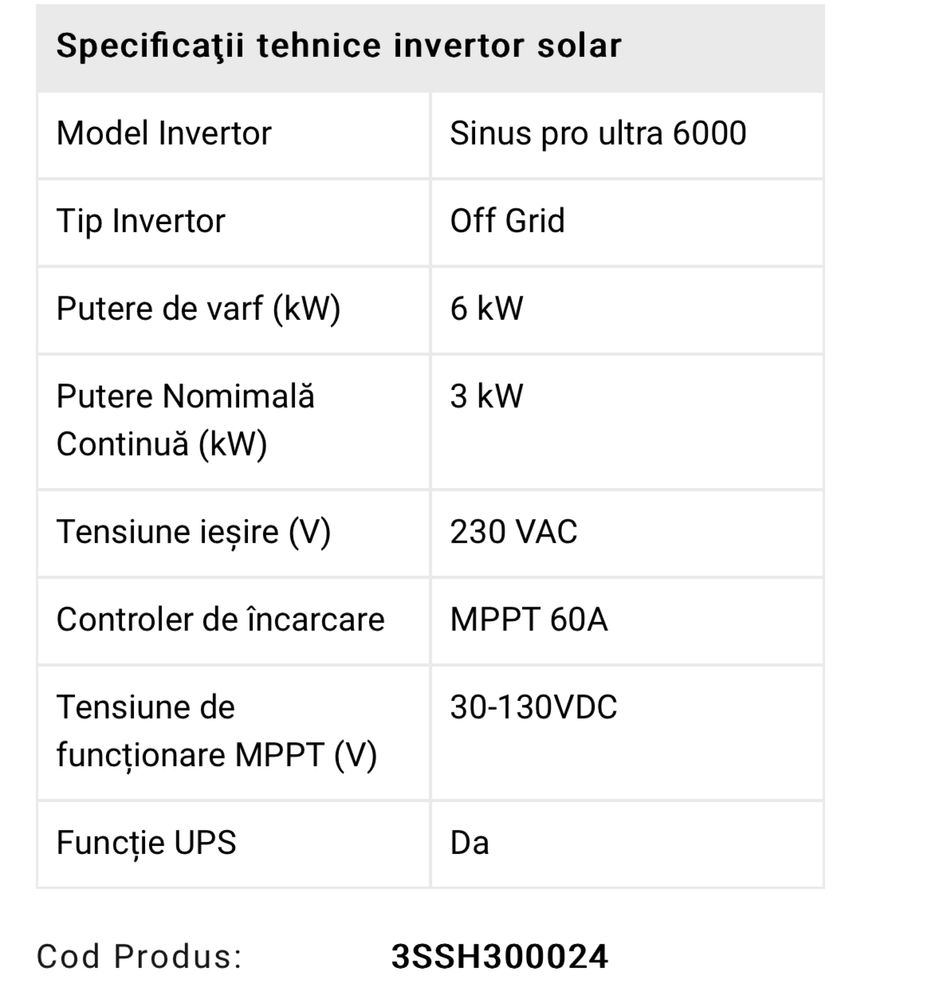 Invertor solar sinus pur 3000w/6000w 24V-230V VOLT POLSKA - GARANTIE