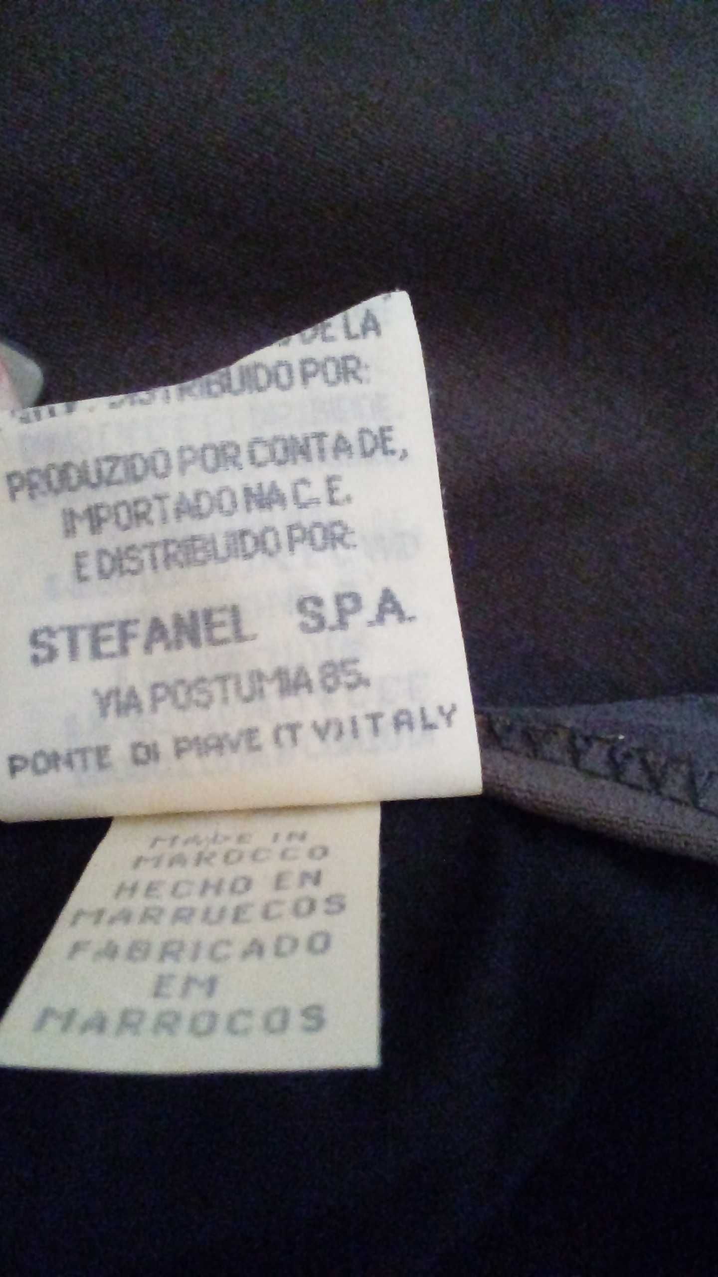 pantaloni Stefanel, noi, S-M, material plin, cotton, elastan